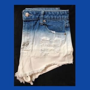 Dip Dye High Waisted Shorts